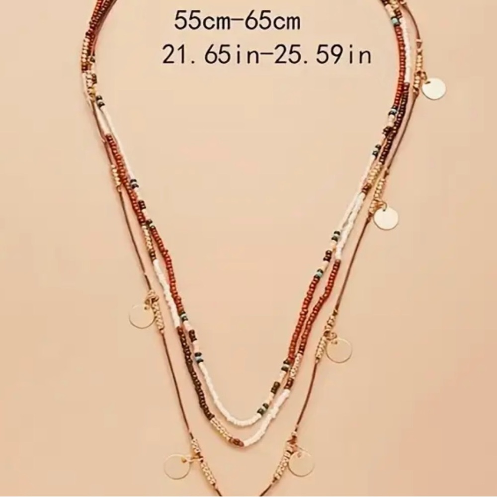 ⭐️BOUTIQUE DESIGNER TRIPLE STRAND NECKLACE⭐️NEW ADDITION - Picture 4 of 4